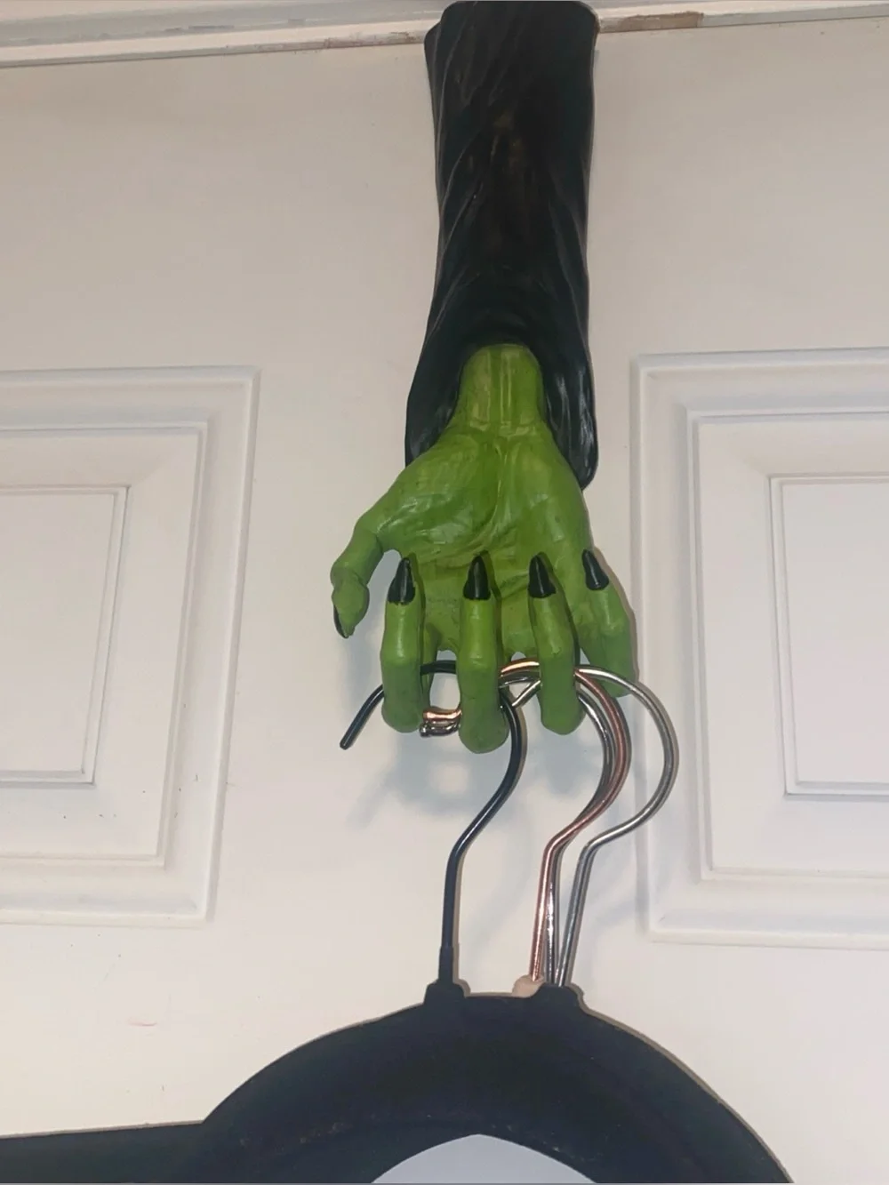 Witch Hand Arm Halloween over the door Wreath hanger holder hook